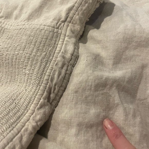 Wilfred “Adelia” 100% linen tie front professionally shortened summer mini dress - Picture 9 of 10